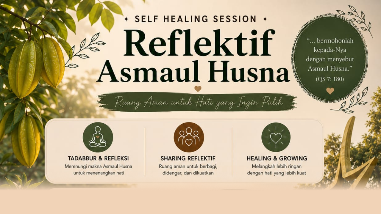 Sesi Self Healing dan Refleksi Asmaul Husna Bersama Chichi Sukardjo M.Psi di Depok